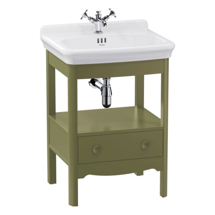 Burlington Guild 620mm Carlyle Green Furniture Wash Stand & Basin